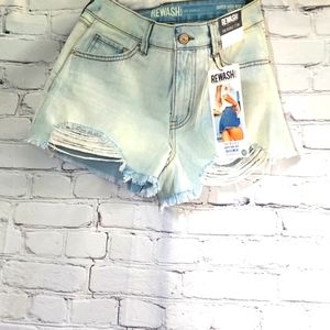 Brand new white washed denim jeans shorts.